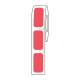 Globe Scientific LTC-27X13R Cryo Direct Thermal Label Roll for Cryogenic Vials - 27 mm x 13 mm, Red