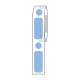Globe Scientific LTC-33X13-95B Cryo Direct Thermal Label/Dot Combo Roll for 2.0 mL Tubes - 33 mm x 13 mm and 9.5 mm Dots, Blue
