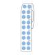 Globe Scientific LTC-95B Cryo Direct Thermal Label Roll for 1.5 mL Tubes - 9.5 mm Dots, Blue