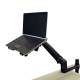 Harloff LTP-HLDR Laptop Mount with Articulating Arm for Medication Carts, Front Left Angle View (Laptop and Cart are Not Included)