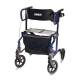 Lumex® LX1000B HybridLX™ Rollator Transport Chair, Majestic Blue - Front View