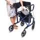 Lumex® LX1000B HybridLX™ Rollator Transport Chair, Majestic Blue - Pulling Seat Handle to Fold
