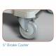Cart comes standard with (1) 5" Brake Caster