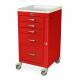 Harloff M3DS1824B05 M-Series Mini Width Short Emergency Crash Cart Five Drawers with Breakaway Lock