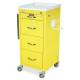 Harloff M3DS1830K04-PPE M-Series Mini Width Tall PPE Isolation Cart Four Drawers with Key Lock - Quick Ship