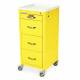 Harloff M3DS1830K04 M-Series Mini Width Tall Isolation Cart Four Drawers with Key Lock