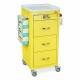 Harloff M3DS1830K04-PPE M-Series Mini Width Tall PPE Isolation Cart Four Drawers with Key Lock - Quick Ship