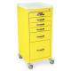 Harloff M3DS1830K16 M-Series Mini Width Tall Infection Control Cart Six Drawers with Key Lock