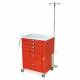 Harloff M3DS2424B05 M-Series Medium Width Short Emergency Cart Five Drawers with Breakaway Lock. Shown with OPTIONAL Basic Emergency Accessory Package MD24-EMG.