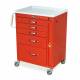 Harloff M3DS2424B05 M-Series Medium Width Short Emergency Cart Five Drawers with Breakaway Lock