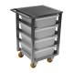 Capsa M6204SS TruAirâ„¢ Scope Transport Cart with 4-Tray Capacity - Back Right