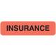 INSURANCE Label - Size 1 1/4"W x 5/16"H