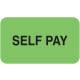 SELF PAY Label - Size 1 1/2"W x 7/8"H