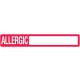 ALLERGIC Label - Size 6 1/2"W x 1"H