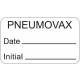 PNEUMOVAX Label - Size 1 1/2"W x 7/8"H