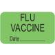 FLU VACCINE Label - Size 1 1/2"W x 7/8"H