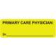 PRIMARY CARE PHYSICIAN Label - Size 3"W x 1"H