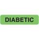 DIABETIC Label - Size 1 1/4"W x 5/16"H