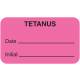 TETANUS Label - Size 1 1/2"W x 7/8"H