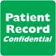 PATIENT RECORD CONFIDENTIAL Label - Size 2"W x 2"H