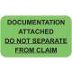 DOCUMENTATION ATTACHED Label - Size 1 1/2"W x 7/8"H