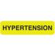 HYPERTENSION Label - Size 1 1/4"W x 5/16"H