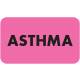 ASTHMA Label - Size 1 1/2"W x 7/8"H