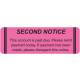 SECOND NOTICE THIS ACCOUNT IS PAST DUE Label - Size 3"W x 1"H