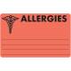 ALLERGIES Label - Size 4"W x 2 1/2"H