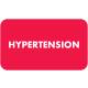 HYPERTENSION Label - Size 1 1/2"W x 7/8"H