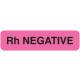 Rh NEGATIVE Label - Size 1 1/4"W x 5/16"H