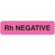 Rh NEGATIVE Label - Size 1 1/4"W x 5/16"H