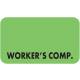 WORKER'S COMP. Label - Size 1 1/2"W x 7/8"H