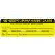 WE ACCEPT MAJOR CREDIT CARDS Label - Size 3"W x 1"H