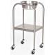 Stainless Steel Single Bowl Ring Stand with Lower Shelf