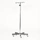 Stainless Steel 5-Leg IV Pole with 8-Hook Rake Top