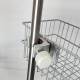 The wire basket is securely mounted to any round IV pole up to 1.25 inches using the included Integral Clamp and Knob.