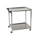 Mid Central Medical MCM3006 Stainless Steel Utility Cart with 2 Shelves - 24" W x 30" L x 34" H 