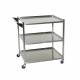 Mid Central Medical MCM3007 Stainless Steel Utility Cart with 3 Shelves - 24" W x 30" L x 34" H 