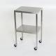 Mid Central Medical MCM501 16" W x 20" L x 34" H Stainless Steel Instrument Table with Shelf (CM101)