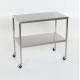Mid Central Medical MCM504 20" W x 36" L x 34" H Stainless Steel Instrument Table with Shelf (CM104)