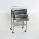 MidCentral Medical MCM522 Stainless Steel Utility Table with 3 Drawers, Lower Shelf and 3-Sided Top-Guardrail