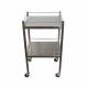 MidCentral Medical MCM 550 Stainless Steel Utility Table with No Drawers, 4-Sided Guardrail on Top and Lower Shelf
