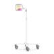 Compulocks MCRSTDEXW102IPDSW Premium Medical Rolling Cart with Space Secured Enclosure for 10.2" iPad 7-9th Gen - Extended Arm (Tablet is Not Included)