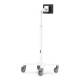 Compulocks MCRSTDEXWPMIP109 Premium Medical Rolling Cart with PowerMove Secured Enclosure for iPad 10th-11th A16 Gen - Back View (Tablet is Not Included)