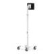 Compulocks MCRSTDWPMIP109 Medical Rolling Cart with PowerMove Secured Enclosure for iPad 10th-11th A16 Gen - Back View (Tablet is Not Included)