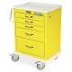 Harloff M-Series Medium Width Short Isolation Cart Five Drawers with Basic Electronic Pushbutton Lock