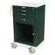 Harloff MDS2430K05+MD24-DRW18-EH M-Series Medium Width Tall Cart Three Drawers with Key Lock, Open Equipment Holder