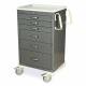 Harloff MDS2430K06 M-Series Medium Width Tall Clinical Cart Six Drawers with Key Lock