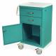 Harloff MDS2430KC4+MD24-DRW18-EHDR M-Series Medium Width Tall Cart Two Drawers, Equipment Holder with Door, Key Lock